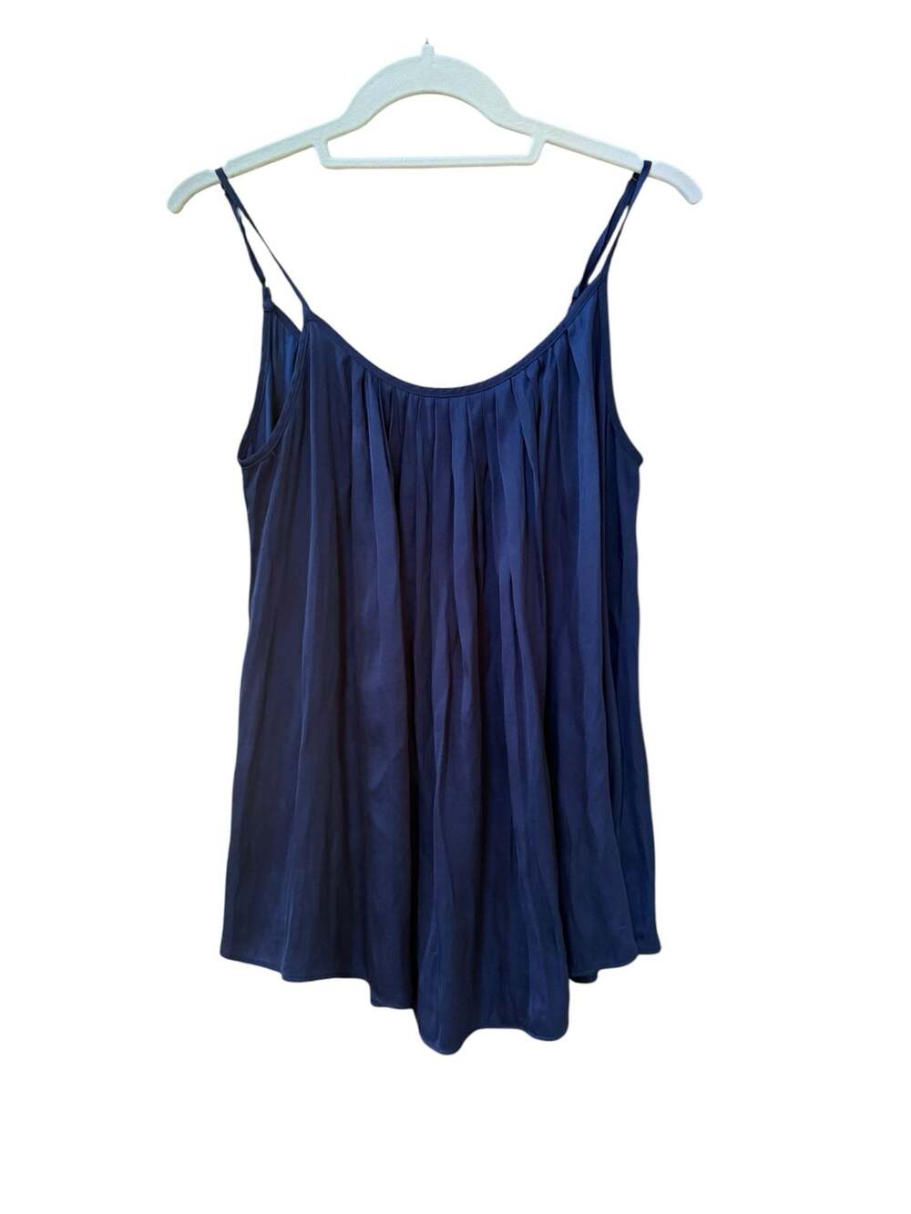GAP Navy Blue Pleated Flowy Camisole Tank Top